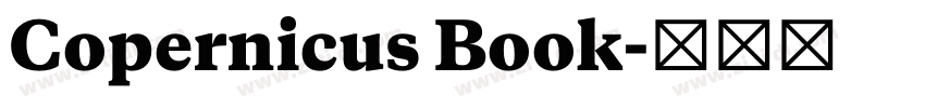 Copernicus Book字体转换 Copernicus Book字体转换